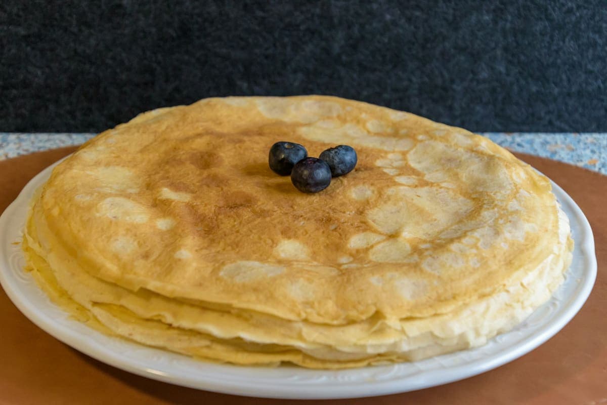 Pannenkoeken met vegetarische spekjes