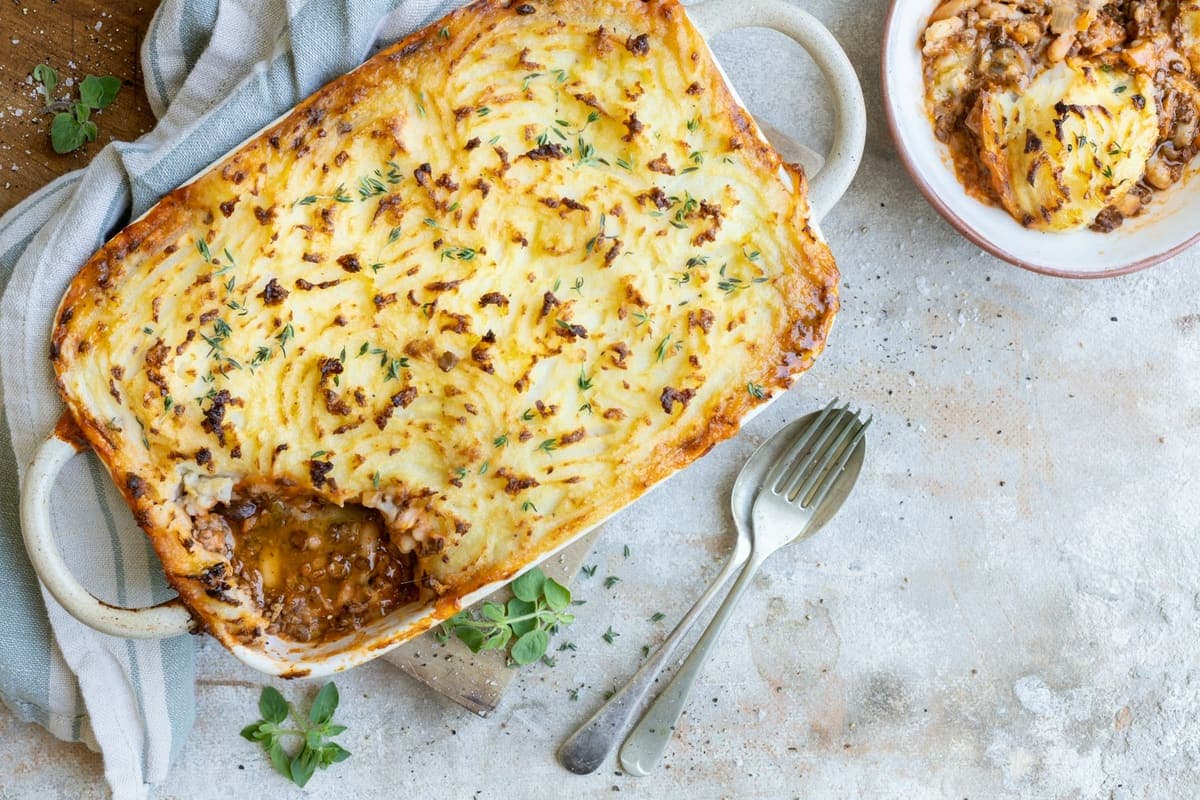 Shepherd's pie met vegetarisch gehakt